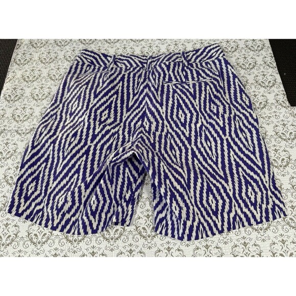 Women's J. McLaughlin Dawson Shorts Purple/White Diamond Print 3% Spandex Size 4 - Picture 9 of 9